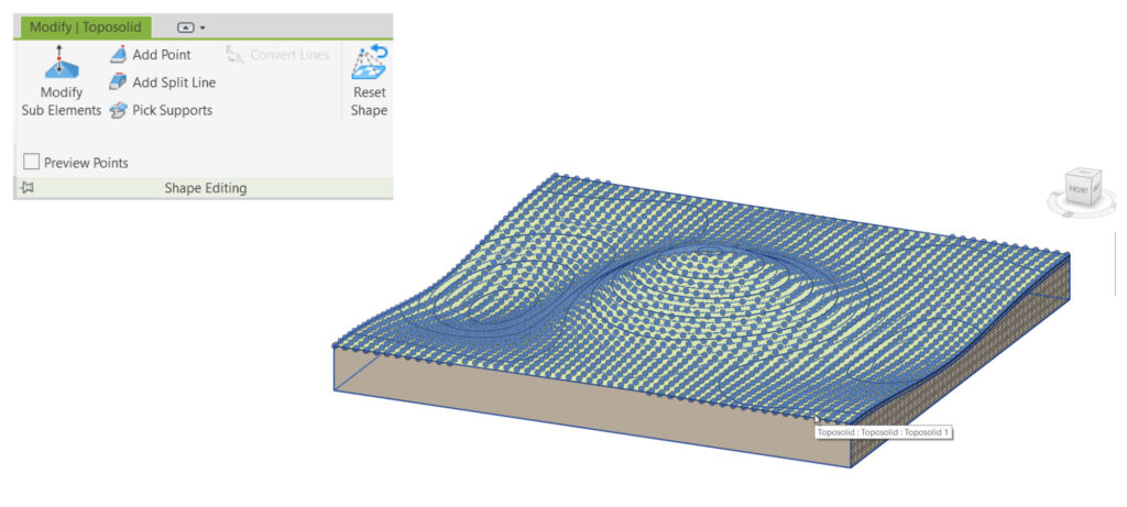 Turning on and off elevation points in Toposolid
