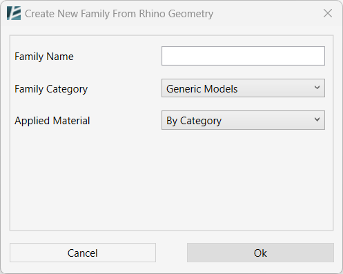 Add Rhino Create New Family