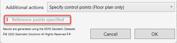 Reference points indicator