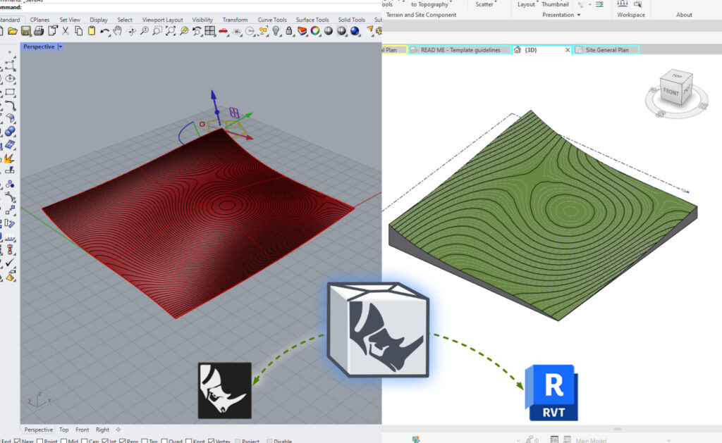 Rhino topography to Revit topography