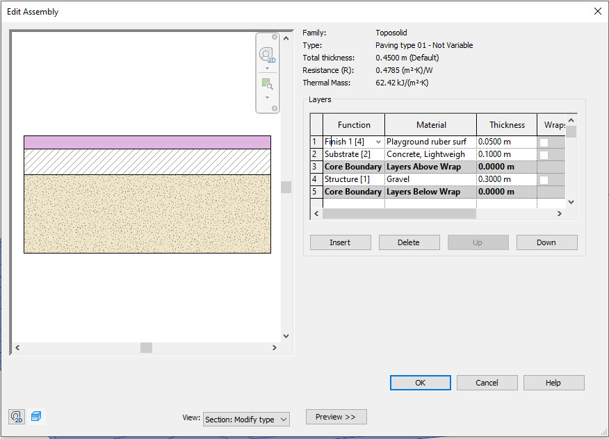 Revit toposolid structural layers