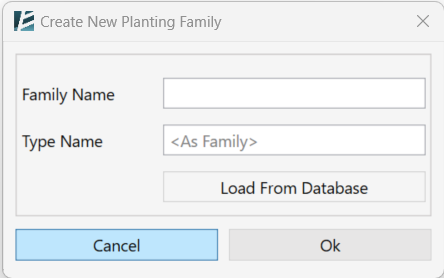 Create New Planting Family