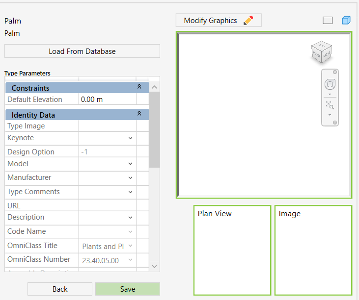 Planting Family Tool Editing mode