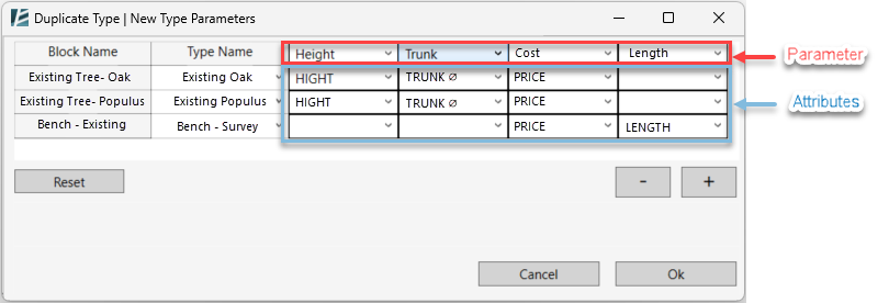 Get Block Type Parameter Window