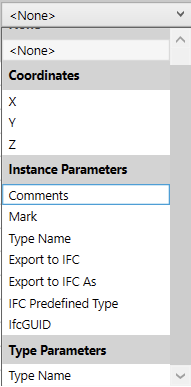 Parameter options